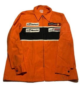 Vintage 70s Sears Racing Jacket Large Perma Prest Talon Zipper M2 - Picture 1 of 8
