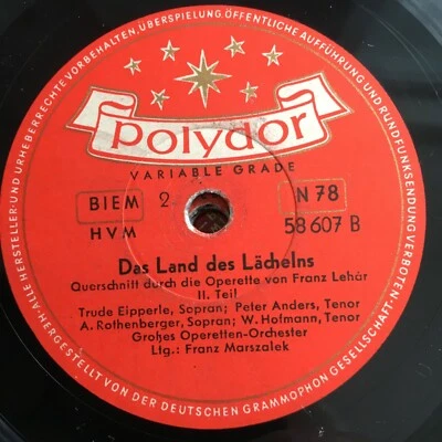 Franz Marszalek ‎– Lehar " Das Land des Lächelns " Label: Polydor ‎– 58607  - Bild 1 von 2