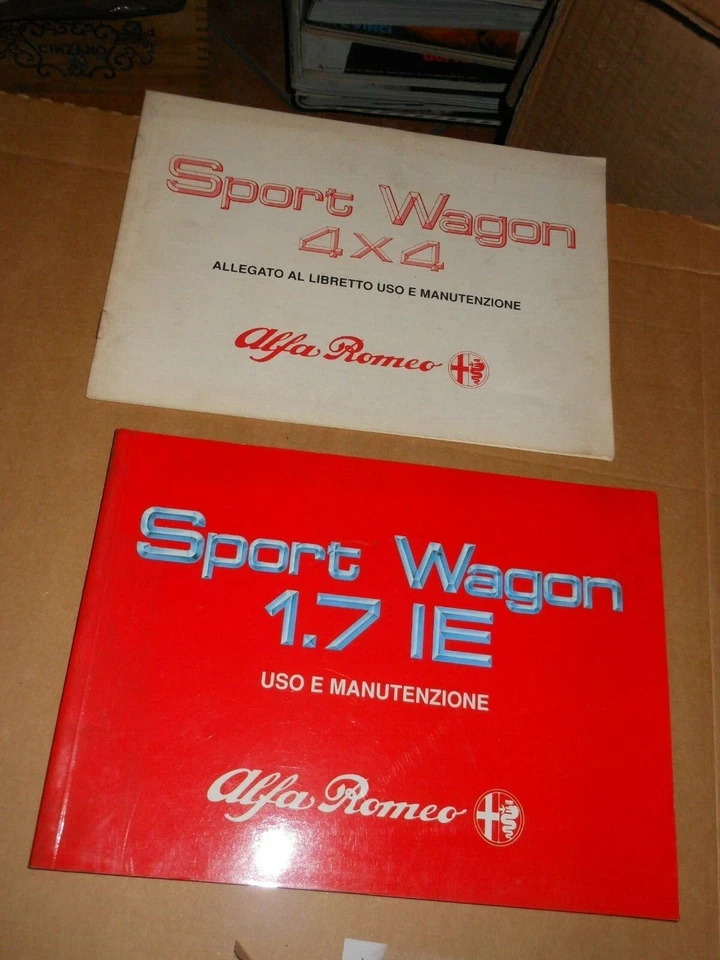 LIBRETTO USO MANUTENZIONE ALFA ROMEO SPORT WAGON 1.7 IE - ED. 12/1989 - Immagine 1 di 1