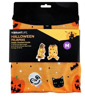 Pijama Vibrant Life Dog Halloween Naranja Talla Mediana 20-50LB Foto 1 de 4