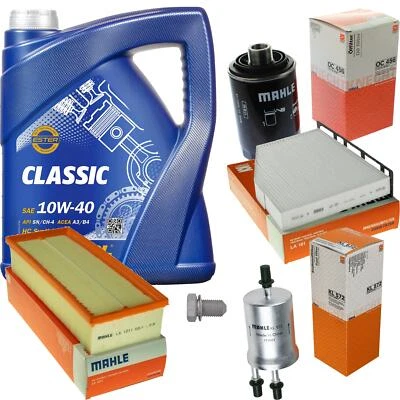 Mahle Inspección Set 5L mannol Classic 10W-40 para Audi A3 1.8 TFSI 2.0 VW - Imagen 1 de 4
