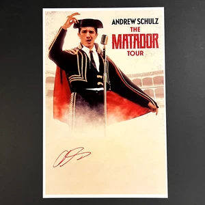 Andrew Schulz Signed Tour Poster w Exact Proof (Comedian Podcast Tour Autograph) - Picture 1 of 4