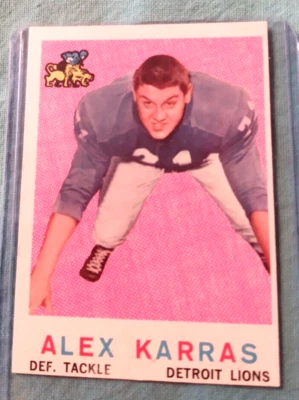 ALEX KARRAS HOF ROOKIE CARD 1959 TOPPS MT- NM CONDITION - Image 1 of 2
