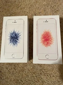 2 Apple iPhones BOXES : SE Silver 32GB + SE Rose 64GB, Stickers & SIM tool. - Zdjęcie 1 z 6