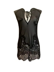 HAH Hot As Hell Lingerie Short Sheer Lace Lingerie Valentines Day Sz S C7 - Picture 1 of 7