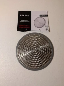 LEKEYE Stainless Steel Shower Stall Drain Protector with Silicone Rim Anti-Clog - Picture 1 of 2