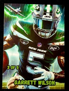 Garrett Wilson 2024  #3/5 Anime Sports Manga Swag Cartoon Refractor - NY Jets RC - Picture 1 of 3