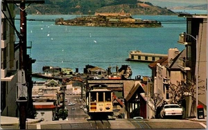 Seilbahn auf San Francisco Hill Kalifornien CA Postkarte - Bild 1 von 2