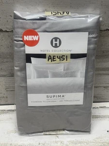 Hotel Collection 680 TC Supima  Pillow Sham Standard Palladium Silver  New - Picture 1 of 4