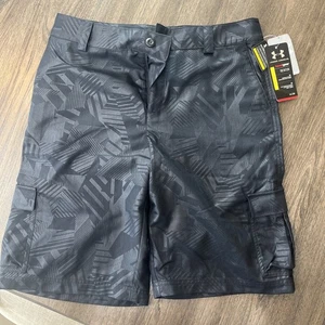 ¡NUEVO! NUEVO CON ETIQUETAS UA Under Armour Pantalones Cortos NIÑOS Talla YXL Juvenil XL Golf Negro Con Estampado - Imagen 1 de 6