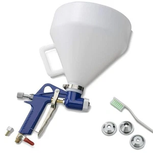Pneumatic Air Texture Spray Gun 1.5 Gallon Hopper with Handle Includes 3 Addi... - Picture 1 of 1