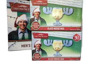 National Lampoon’s Christmas Vacation Glas Elch Becher Griswold Tasse x2 + 12 Socken - Bild 1 von 14