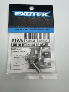 Ejes delanteros Exotek Racing Super Light Titanium (2) para Team Associated DR10 1976 - Imagen 1 de 3