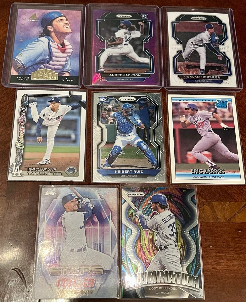 ENORME lote de 100 cartas de los LA Dodgers. RC, estrellas, insertos y paralelos *sin dups* Foto 1 de 4