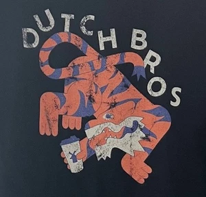 Dutch Bros Langarm-T-Shirt schwarz mit Tigerrücken Damengröße Large " - Bild 1 von 5