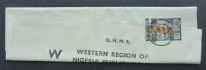 NIGERIA WRAPPER {O.H.M.S. WESTERN REGION OF PUBLICATION) TO VANCOUVER FREE SHIP - Picture 1 of 2
