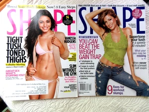 SHAPE X2 DEC 2003 EVA MENDES + APRIL 2011 VANESSA HUDGENS DIET BURN BLAS AB FAT - Picture 1 of 5