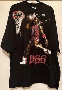 Camisa Negra De Colección Phat Doc Michael Jordan “1986” Peso Pesado Para Hombre Talla 4XL - Imagen 1 de 6