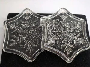 Vintage - Fostoria / Fosdick Ornamente - Weihnachten Schneeflocken - 2er Set - OVP - Bild 1 von 3