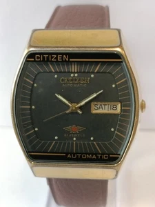 CITIZEN 21J AUTOMATIC PATINA BLACK DIAL 4-822749 JAPAN MEN'S WORKING CONDITION - Imagen 1 de 22