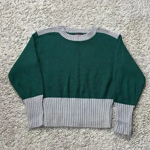 True Vintage Expressions By Campus Varsity Sweater Size 12J 1970s 60s Green - Picture 1 of 6