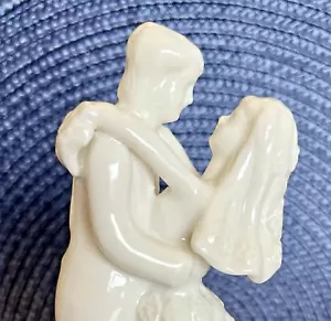 Wedding Cake Topper Bride Groom Ceramic Figurine Bridal Decor K's Collection - Picture 1 of 10