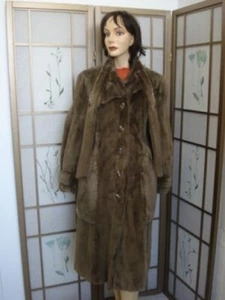 CHAQUETA ABRIGO PIEL NUTRIA ESQUILADA MARRÓN COMO NUEVA MUJER TALLA 6-8 PEQUEÑA-MEDIANA - Imagen 1 de 1