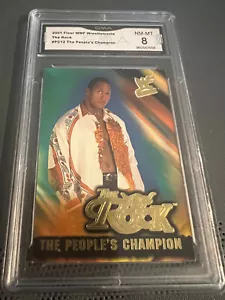 THE ROCK 2001 FLEER WWF WRESTLEMANIA THE PEOPLE'S CHAMPION # PC12 GRADO 8 L@@K - Foto 1 di 2