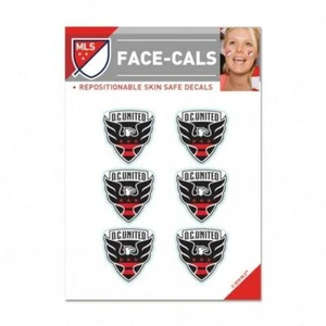 DC United 6er Pack Tattoos Face Cals [NEU] MLS Fan Aufkleber Sticker Party - Bild 1 von 1
