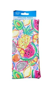 Fruit Print Squeeze Top Sun Eye Glass Pouch NWT - Picture 1 of 3