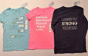 Set of 3 Cat & Jack Girls T-Shirts, Size Large (10/12) - Picture 1 of 12