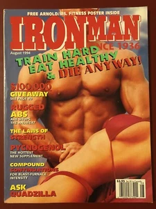 IRONMAN 1994 Aug Vol53 #8 Mike O’Hearn Angelique Beltier! Schwarzenegger Poster! - Picture 1 of 11