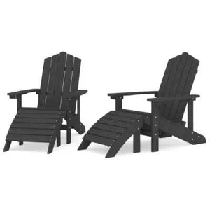 2x Outdoor Adirondack Chairs Garden Patio Beach Lounge Wooden Furniture - Picture 1 of 4