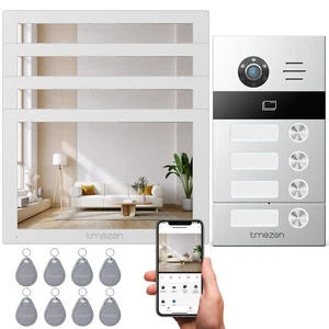 1-4 Maison Familiale WiFi Vidéo Interphone Interphone Sonnette 4XTouch TFT - Photo 1/21