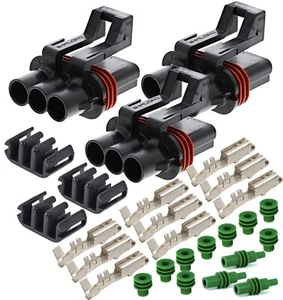 3PC Delphi Metri-Pack 3-Conductor Polaris 2018-19 Ranger EPS Pulse BUSS BAR Plug - Picture 1 of 3