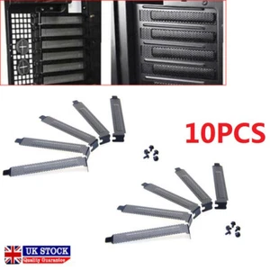 10 Pcs Computer Case PCI Slot Cover Blanking Plate Hard Steel Dust Filter - Picture 1 of 6