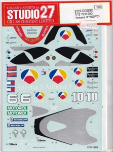 Calcomanías STUDIO27 para TAMIYA 1/12 YAMAHA YZR500"Antena 3"WGP 2001 de Japón - Imagen 1 de 2