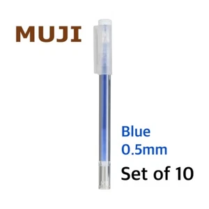 MUJI Erasable Ballpoint Pen Blue 0.5mm Set of 10 Japan - Picture 1 of 3