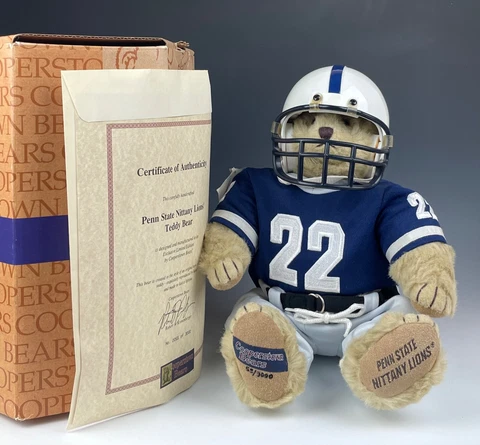 PENN STATE NITTANY LIONS NCAA FOOTBALL COOPERSTOWN BEAR IN BOX #55/3000!! I16 Cover