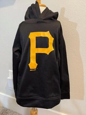 Youth Pittsburgh Pirates Hoodie – Black & Gold Medium 5/6 - Image 1 of 3