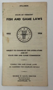 1955 Fisch und Spiel Gesetze Heft New Vermont altes Angelgerät Fisch & Spiel - Bild 1 von 2