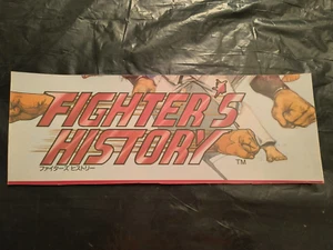 Fighters History Arcade Machine Marquee / Artwork - Picture 1 of 2
