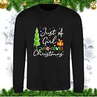 Just A Girl Who Loves Christmas Jumper Funny Xmas Winter Festival Holiday Top