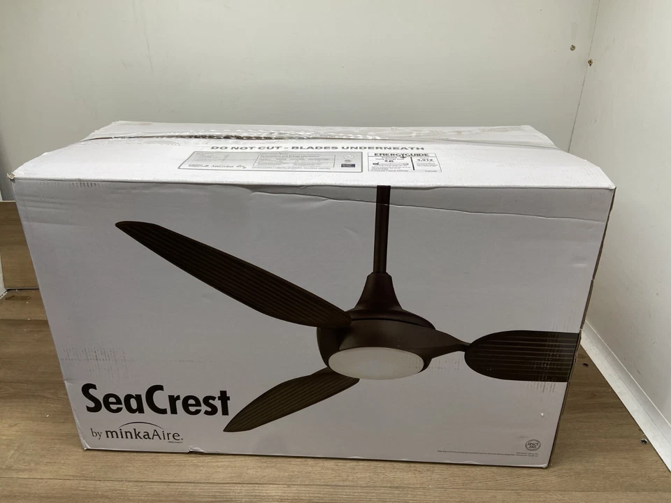 Minka Aire Fans F675L-WHF Seacrest - LED 60 Inch Ceiling Fan-Flat White - Image 1 of 4