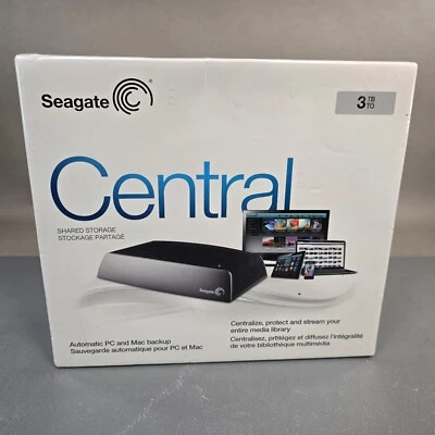 Seagate Central SharedOrganized Network Storage 3 TB SRN01C Factory Sealed - Image 1 of 4