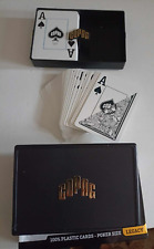 Copag Legacy Plastic Playing Cards Poker Size Jumbo Index Black & Gold Unused