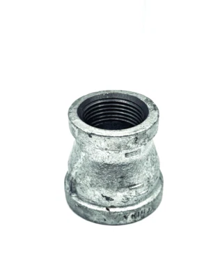 1-1/4" x 1" inch Galvanized Malleable Iron Pipe 150#  Reducing Coupling FMPT - Image 1 of 4