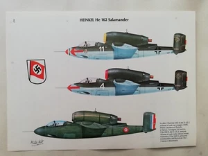 Tavola Enciclopedia HEINKEL HE 162 SALAMANDER Aviazione Militare più Storia - Picture 1 of 2