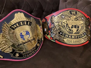 Signature Series Bret/Hart Eddie/Guerero Wrestling Championship Belt Replica - Picture 1 of 11