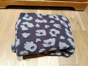 Hotel Collection Luxe Knit Throw Blanket, Charcoal Leopard, 50 x 70 - Picture 1 of 4